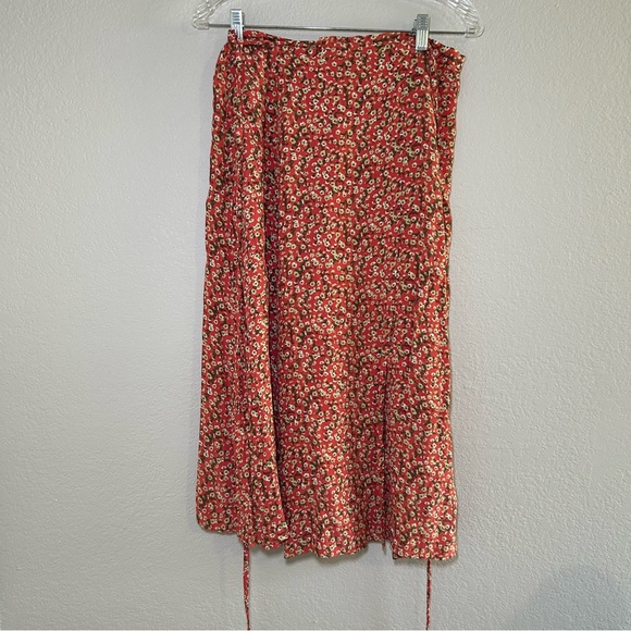 Faithfull the Brand Red Floral Skirt and Crop Top women’s 4 floral resort boho - Picture 9 of 16